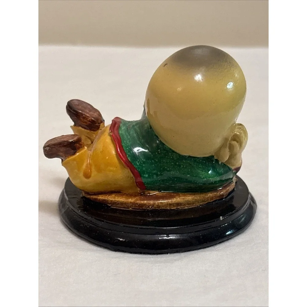 Set of 2 Baby Buddha Figurines Paperweights Hear No Evil Speak No Evil Decor
